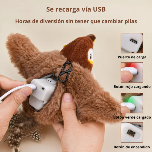 Juguete interactivo para gatos Pájaro